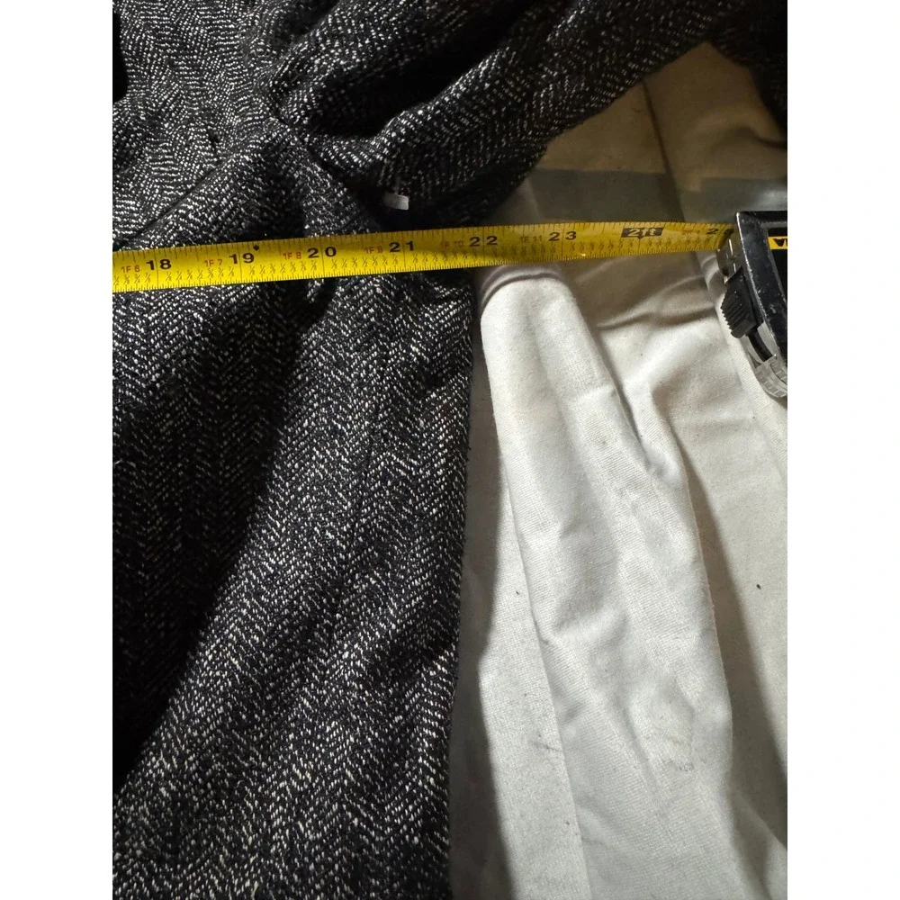 Cellini Collection Mens 100% Silk Herringbone Double Breasted‎ Blazer Grey Black